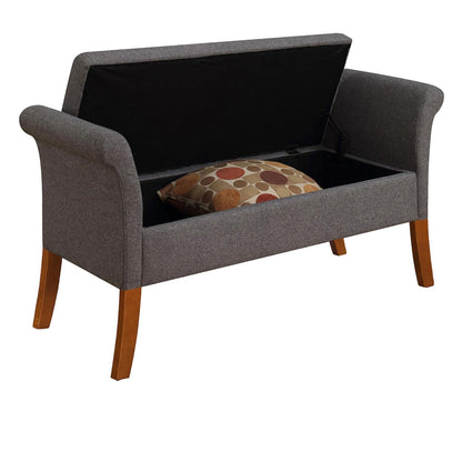 Ottoman | Ergode Designs4Comfort Garbo Storage Bench | Cozy Ottoman with Ample Storage | Durable Poplar Wood | Plush Fabric Upholstery | Elevate Your Space! | casafoyer.myshopify.com