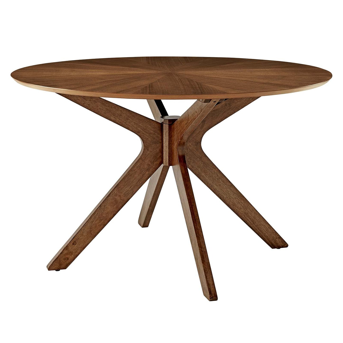Dining Table | Crossroads 47 Round Pedestal Wood Dining Table | Walnut Finish | Seats 6 | Elegant Design | Durable Construction | casafoyer.myshopify.com