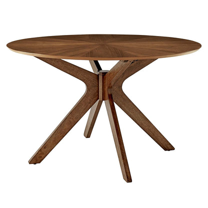 Dining Table | Crossroads 47 Round Pedestal Wood Dining Table | Walnut Finish | Seats 6 | Elegant Design | Durable Construction | casafoyer.myshopify.com
