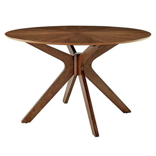 Dining Table | Crossroads 47 Round Pedestal Wood Dining Table | Walnut Finish | Seats 6 | Elegant Design | Durable Construction | casafoyer.myshopify.com