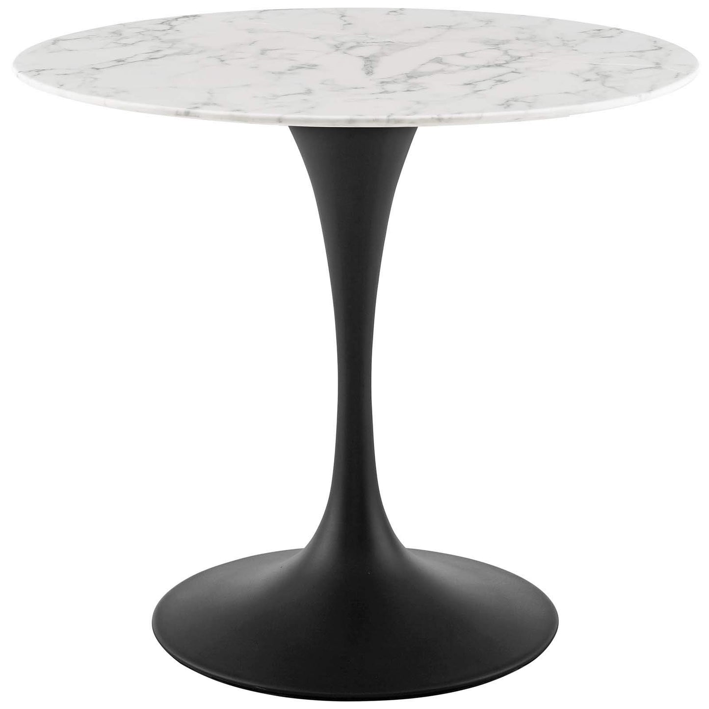 patio dining tables | CasaFoyer Lippa 36 Round Dining Table | Timeless Modern Design | Artificial Marble Top | Scratch Resistant Finish | Tapered Metal Base | casafoyer.myshopify.com