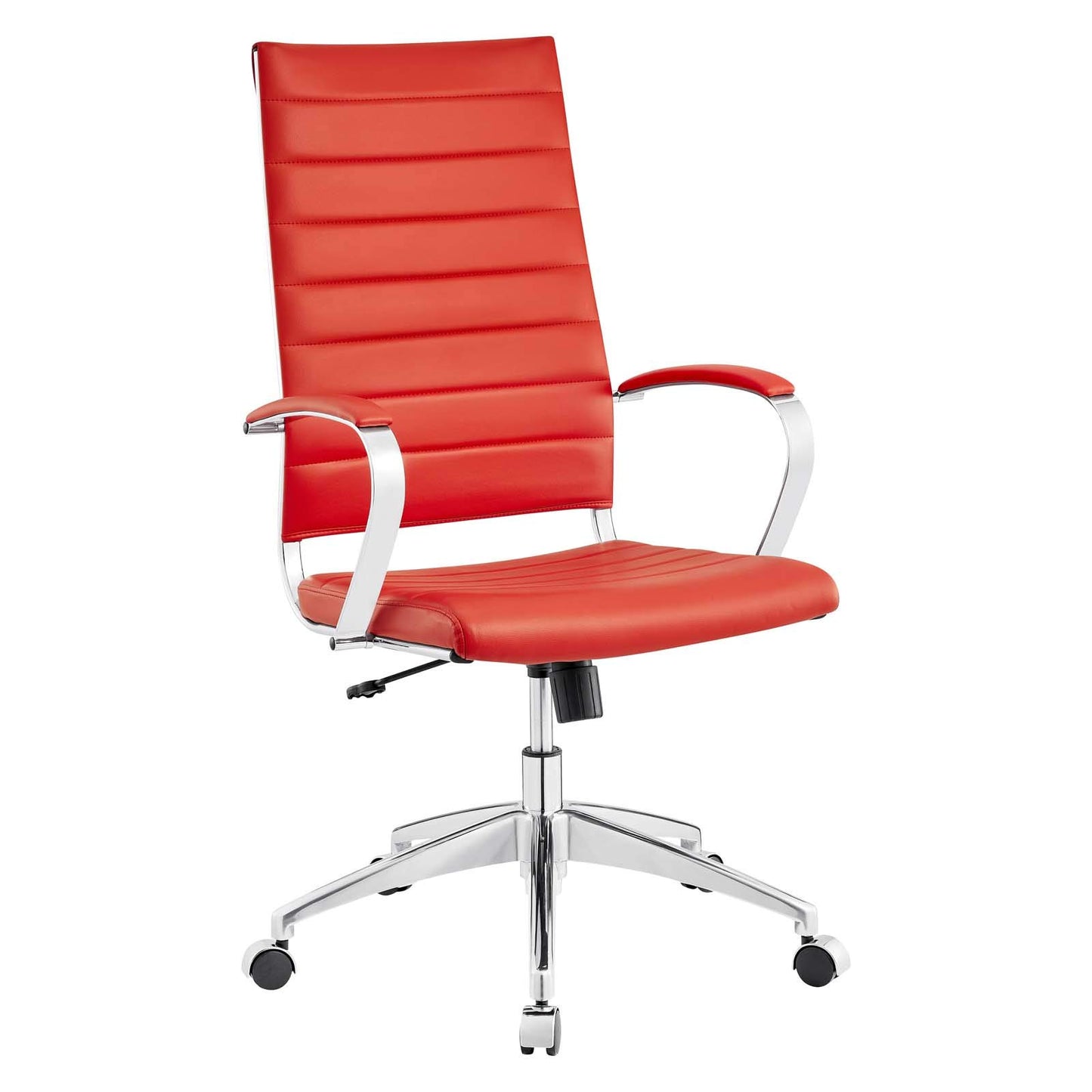 home office desk chairs | CasaFoyer Jive Ribbed High Back Executive Office Chair | Stylish & Functional | Natural Posture Support | Comfortable Cushion & Padded Arms | Chrome-Plated Aluminum Base | Easy Mobility | Ideal for Modern Office | casafoyer.myshopify.com