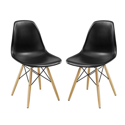 home office desk chairs | CasaFoyer Wood Pyramid Side Chairs Set of 2 | Molded Plastic | Flex Comfort | Various Base Options | Versatile Indoor/Outdoor Seating | Enhance Living/Dining Room Aesthetic | casafoyer.myshopify.com