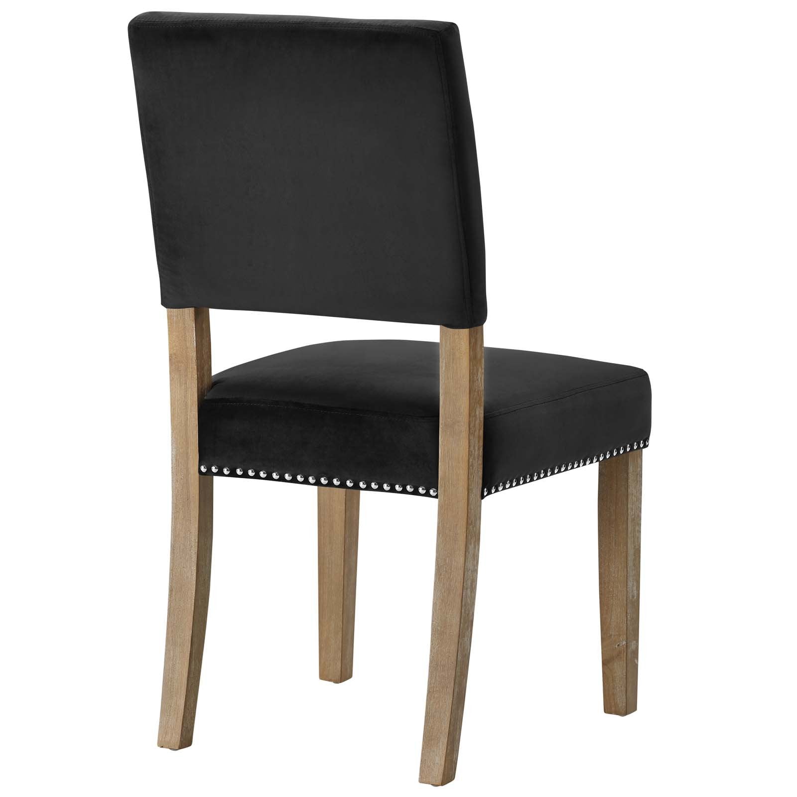 home office desk chairs | CasaFoyer Oblige Dining Side Chair | Velvet Upholstery | Nailhead Trim | Natural Wood Frame | Comfortable & Stylish | Set of 2 | casafoyer.myshopify.com