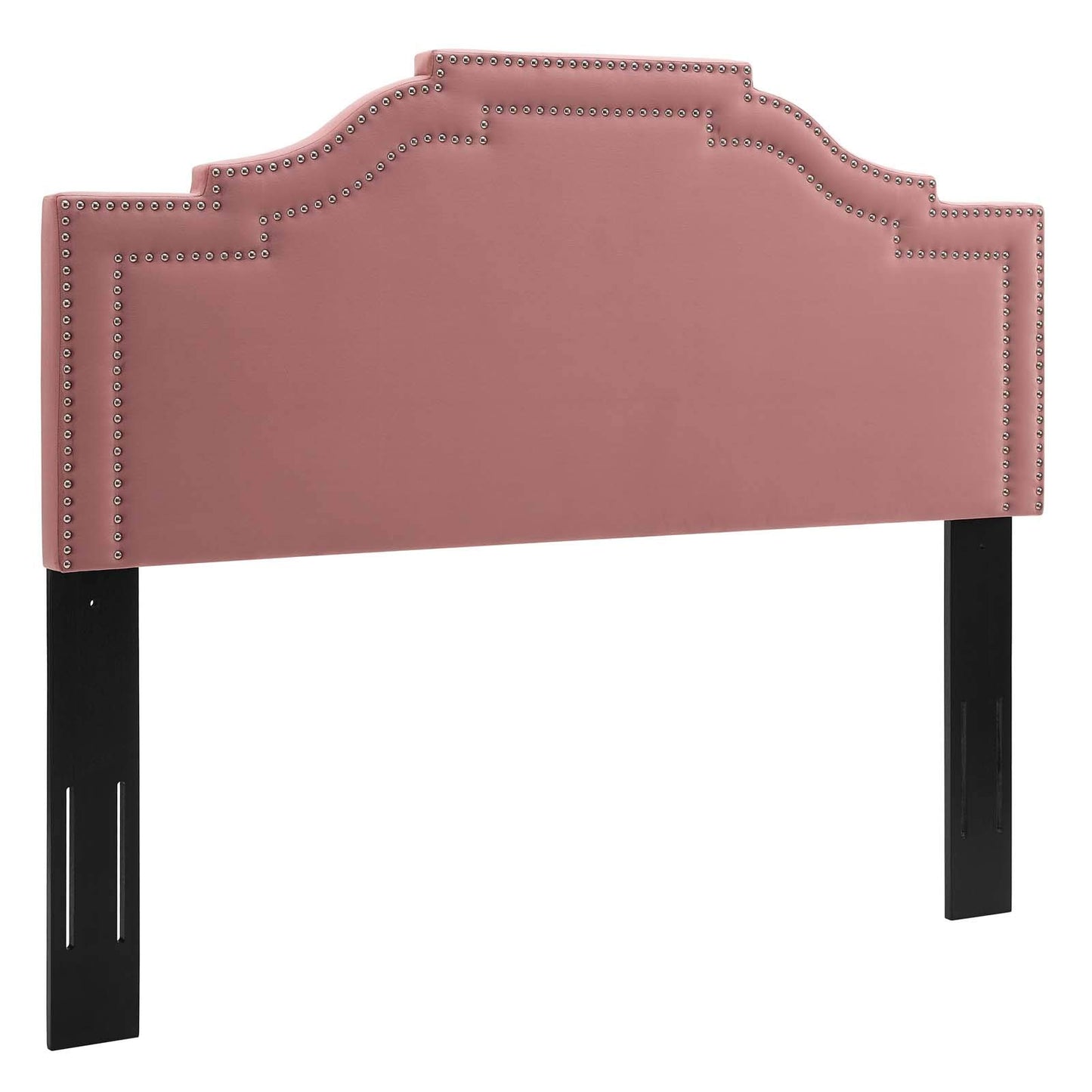 headboards | CasaFoyer Lucia Performance Velvet King/California King Headboard | Arched Shape | Nailhead Trim | Stain-Resistant | Comfortable Foam Padding | casafoyer.myshopify.com