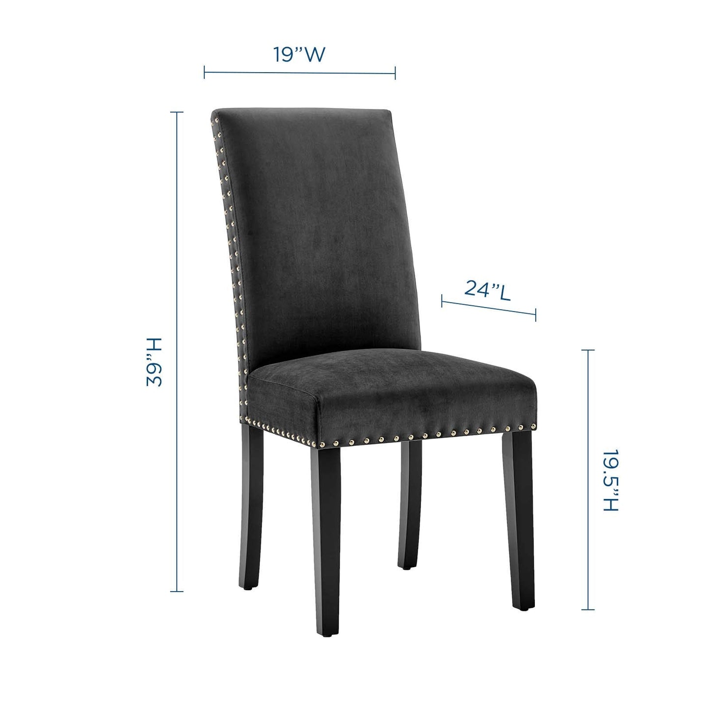 home office desk chairs | CasaFoyer Parcel Upholstered Performance Velvet Dining Room Side Chair - Set of 2 | Stain-Resistant | Vintage Modern Design | Soft Foam Padding | 285 lbs Weight Capacity | casafoyer.myshopify.com