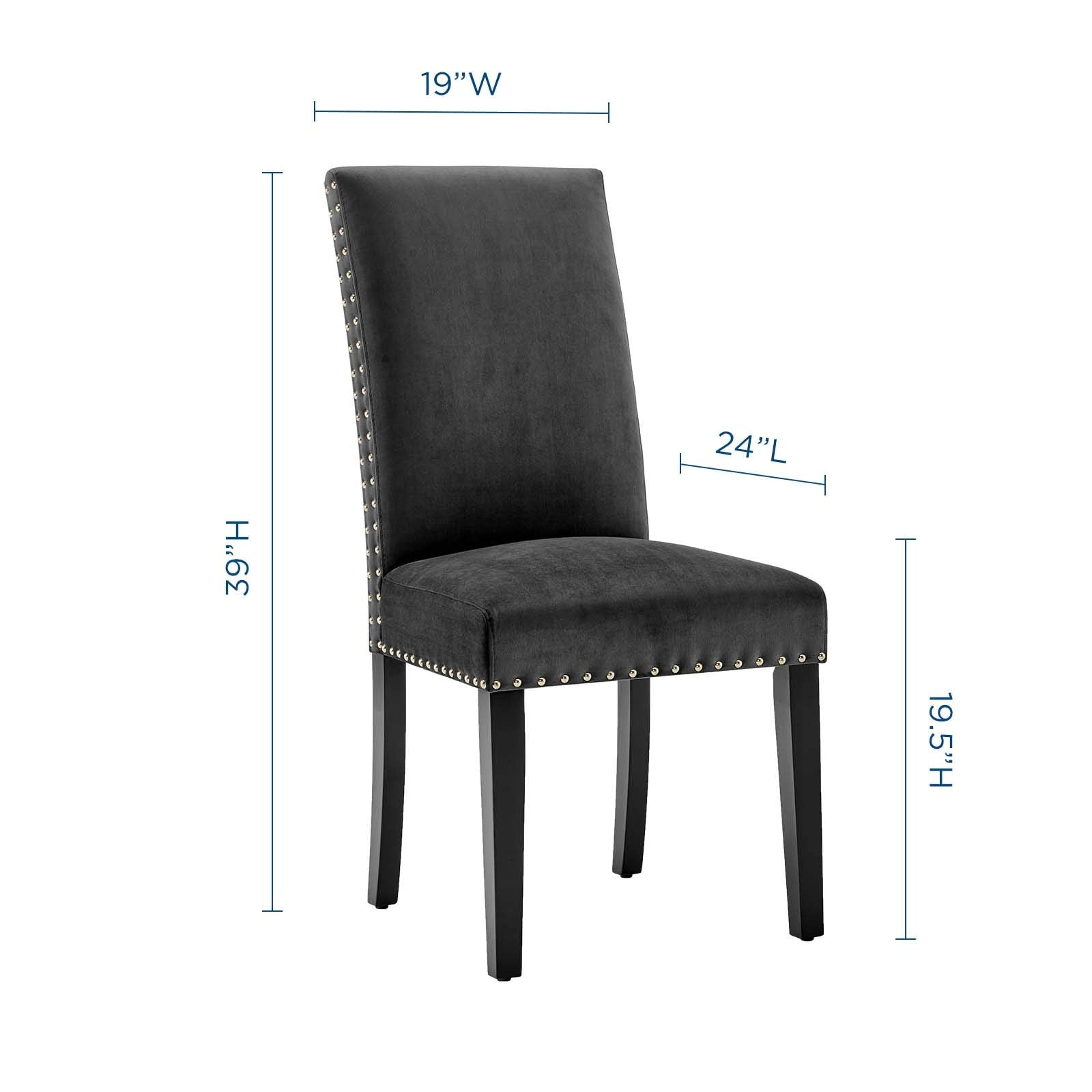 home office desk chairs | CasaFoyer Parcel Upholstered Performance Velvet Dining Room Side Chair - Set of 2 | Stain-Resistant | Vintage Modern Design | Soft Foam Padding | 285 lbs Weight Capacity | casafoyer.myshopify.com