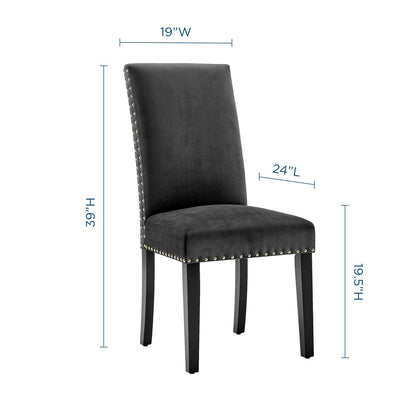 home office desk chairs | CasaFoyer Parcel Upholstered Performance Velvet Dining Room Side Chair - Set of 2 | Stain-Resistant | Vintage Modern Design | Soft Foam Padding | 285 lbs Weight Capacity | casafoyer.myshopify.com