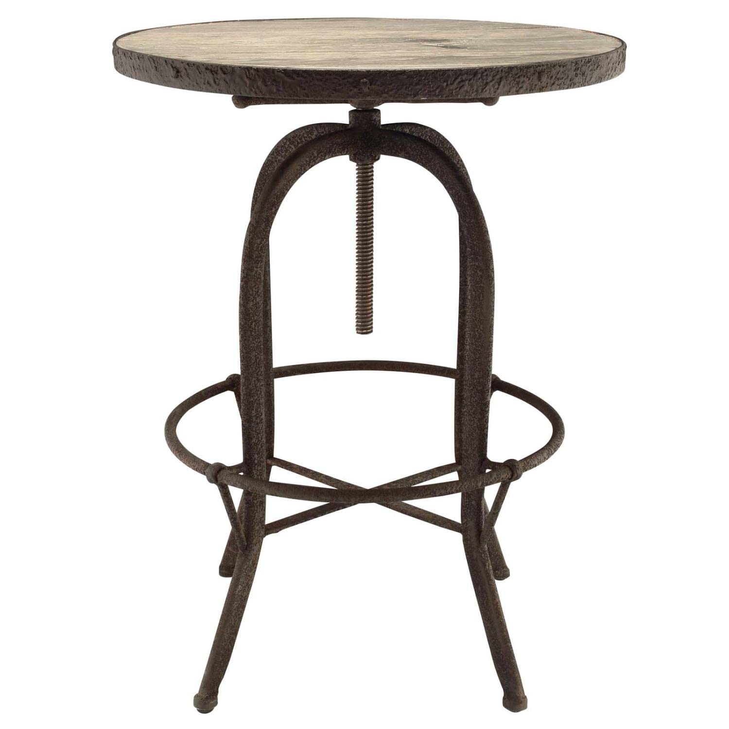 bar tables | Ergode Sylvan Industrial Modern Design Side Table | Solid Pine Wood Top | Cast Iron Frame | Rustic Cabin Aesthetics | Factory-Inspired Elements | Must-Have Addition | casafoyer.myshopify.com