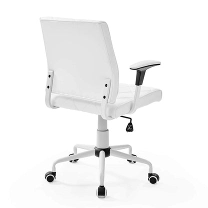 home office desk chairs | CasaFoyer Lattice Vinyl Office Chair | Sophisticated Elegance | Comfortable & Stylish | Polished Chrome Frame | Easy Mobility | Padded Arms | Modern Design | casafoyer.myshopify.com