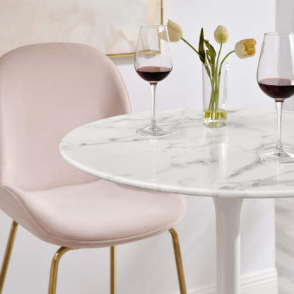 TABLE | Lippa 28 Bar Table | Timeless Modern Design | Scratch-Resistant Finish | White Marble | casafoyer.myshopify.com