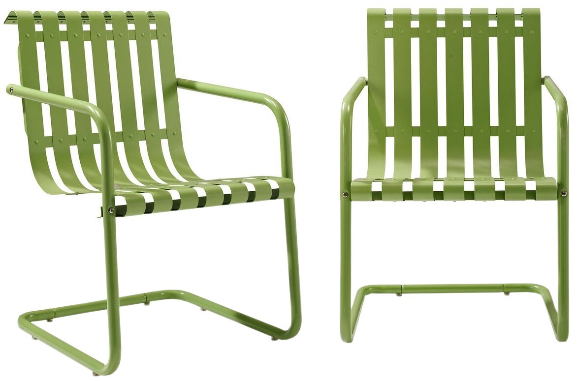 Chair | CasaFoyer Gracie Chair | Vintage Comfort & Durability | Cantilevered Design | Steel Frame | Powder Coated | Green (2PC/1CARTON) | casafoyer.myshopify.com