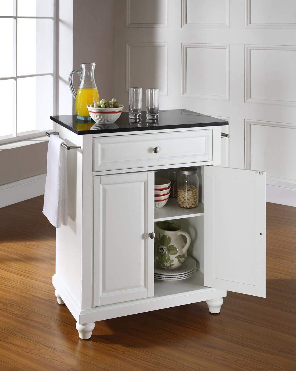 Kitchen Storage | Durable Solid Hardwood Kitchen Island | Elegant Raised Panel Doors | Ample Storage Space | casafoyer.myshopify.com