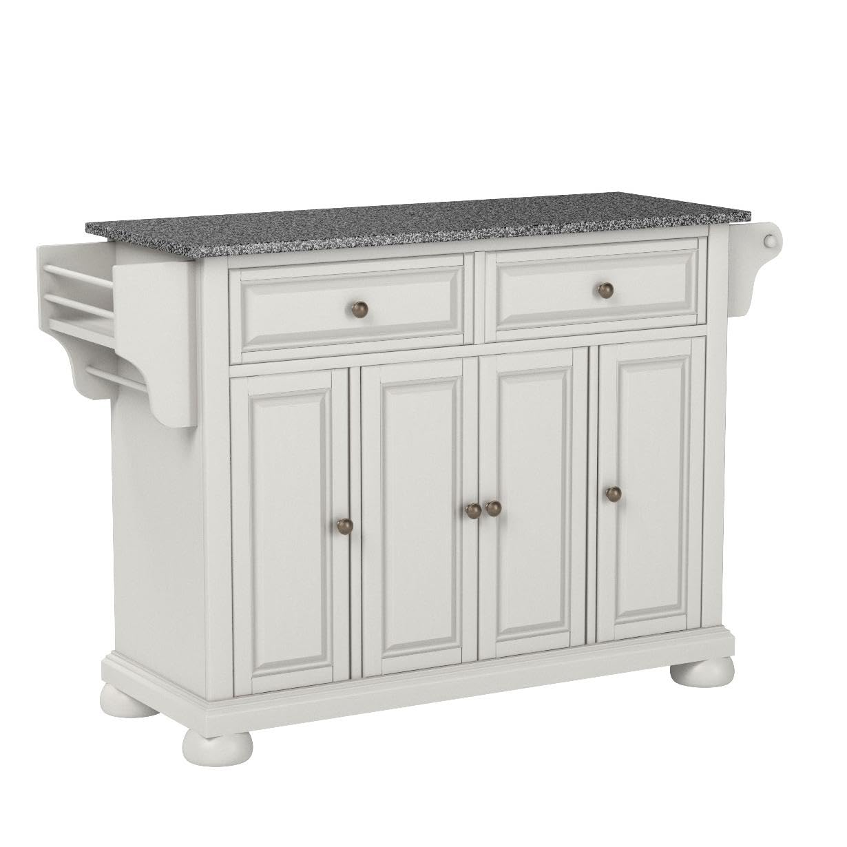 Kitchen Storage | Durable Hardwood Kitchen Island | Elegant Raised Panel Doors | Ample Storage Space | White Finish | casafoyer.myshopify.com