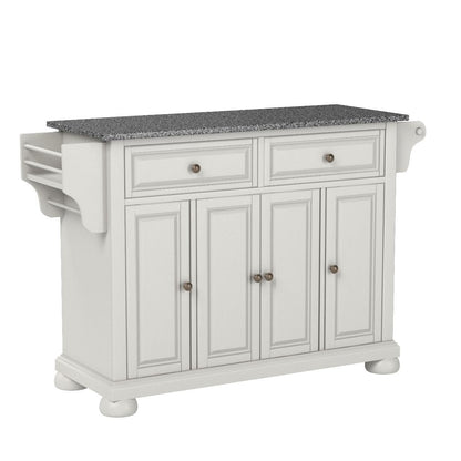 Kitchen Storage | Durable Hardwood Kitchen Island | Elegant Raised Panel Doors | Ample Storage Space | White Finish | casafoyer.myshopify.com