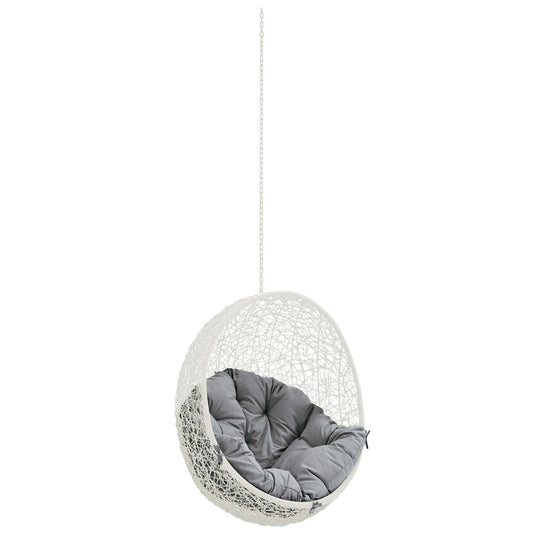 porch swings | Ergode Hide Outdoor Patio Swing Chair | Tranquil Island Getaway | Synthetic Rattan Weave | All-Weather Cushion | Powder-Coated Steel Frame | Adjustable Chain | Ideal for Patio, Backyard, Porch, Poolside | UV Resistant | Includes 1 Swing Chair | casafoyer.myshopify.com
