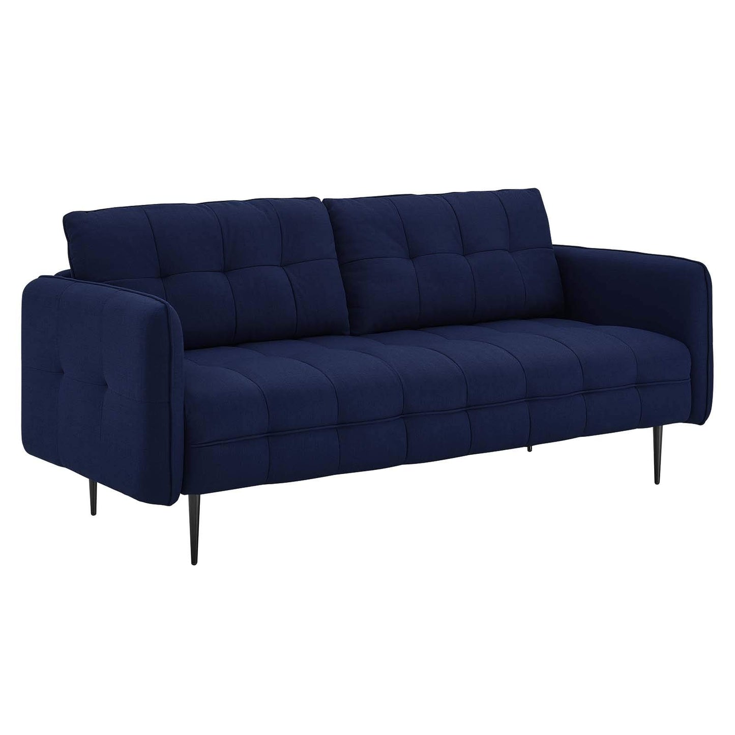 sofas | CasaFoyer Cameron Tufted Fabric Sofa | Contemporary Charm | Mid-Century Modern Influence | Plush Seating | Easy Assembly | Royal Blue | casafoyer.myshopify.com