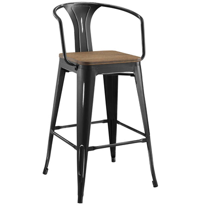 barstools | CasaFoyer Promenade Arm Bamboo & Metal Bar Stool | Vintage Steel Finish | Industrial Modern Design | Enhance Your Space with Exceptionalism | casafoyer.myshopify.com