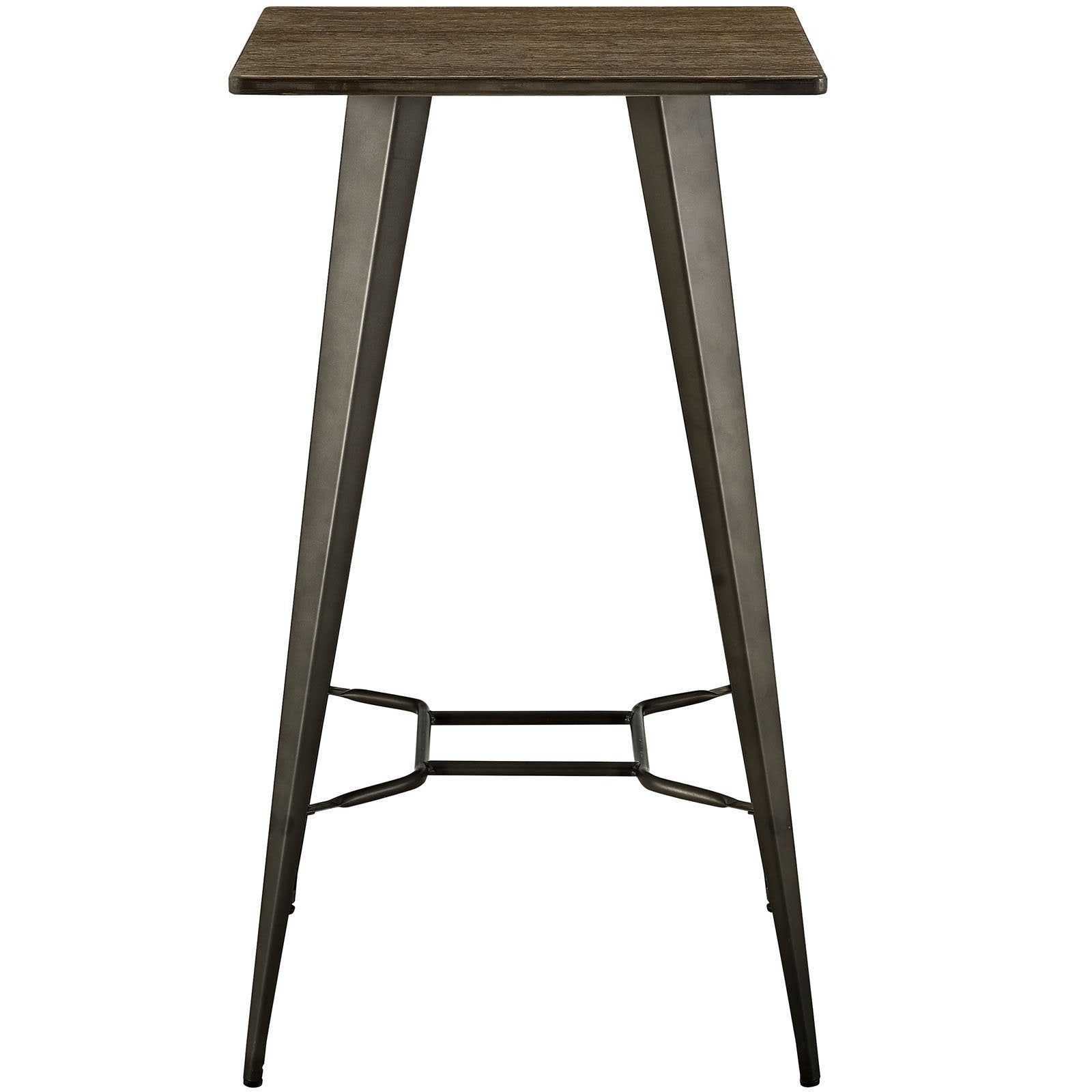 bar tables | Ergode Direct Table Series | Stylish Square Bar Table | Gunmetal Steel Legs | Dark Grain Bamboo Top | Perfect for Urban & Industrial Interiors | Enhance Your Dining Experience | casafoyer.myshopify.com