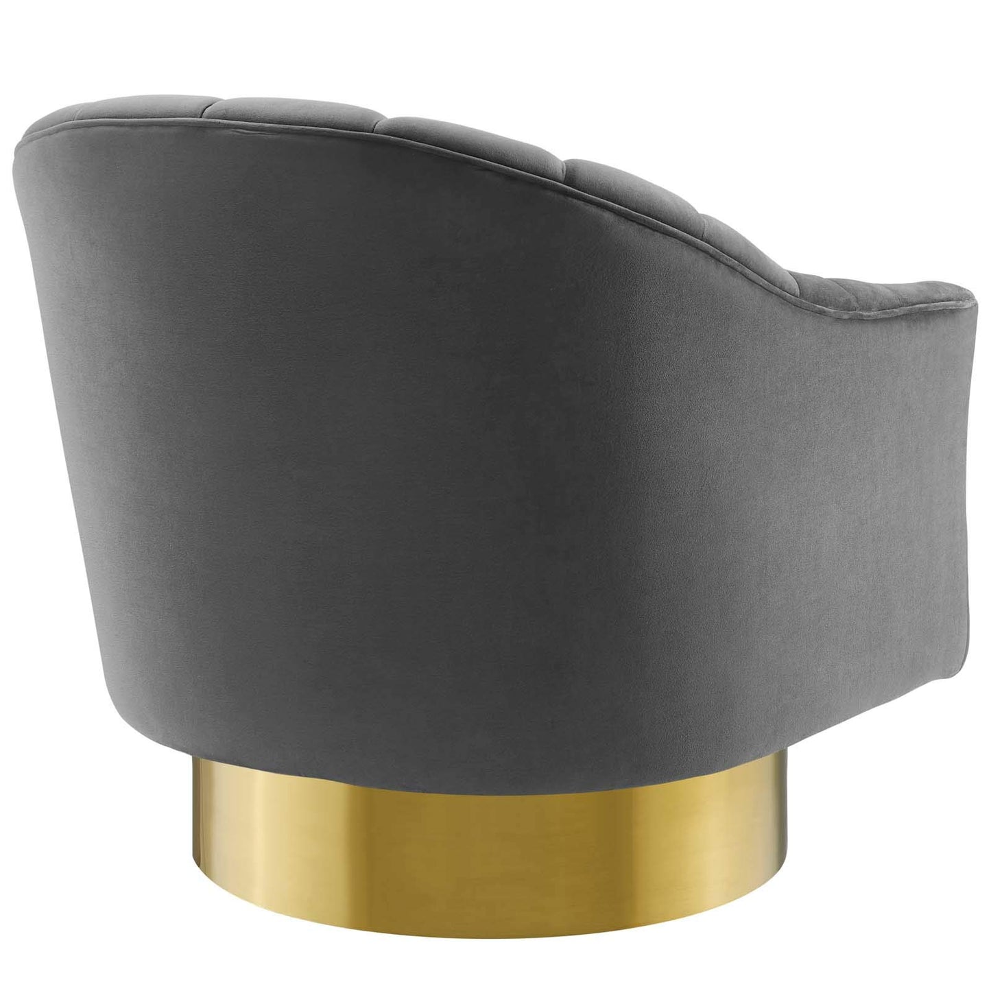 home office desk chairs | CasaFoyer Buoyant Accent Lounge Swivel Chair | Exquisite Design | Stain-Resistant Velvet | Gold Base | Gray | casafoyer.myshopify.com