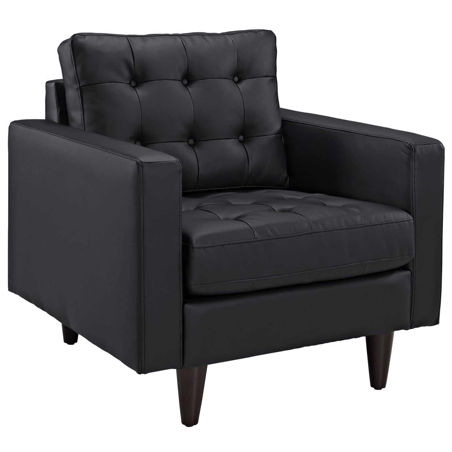 home office desk chairs | CasaFoyer Empress Exquisite Design Tufted Armchair | Luxurious Cushions | Elegant Armrests | Solid Wood Legs | Bonded Leather Upholstery | Includes 1 Armchair | casafoyer.myshopify.com