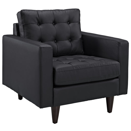 home office desk chairs | CasaFoyer Empress Exquisite Design Tufted Armchair | Luxurious Cushions | Elegant Armrests | Solid Wood Legs | Bonded Leather Upholstery | Includes 1 Armchair | casafoyer.myshopify.com