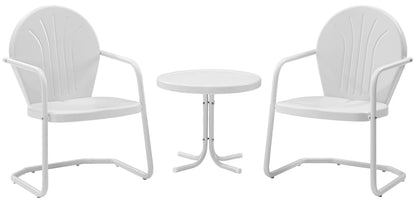 Patio Furniture Sets | Griffith Metal Outdoor Furniture Set | Nostalgic Design | Unparalleled Comfort & Durability | White Finish | 3 Piece Seating Set | casafoyer.myshopify.com