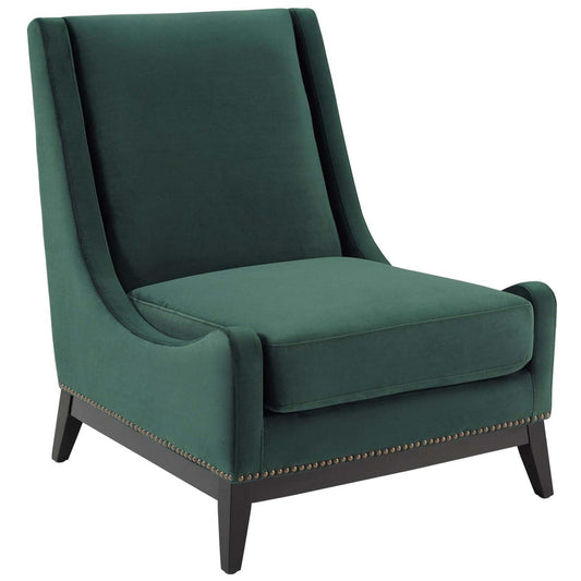 home office desk chairs | CasaFoyer Confident Accent Lounge Chair | Luxurious Velvet Upholstery | Nailhead Trim | Comfortable Seating | Durable Construction | Removable Seat Cushion | Green | casafoyer.myshopify.com