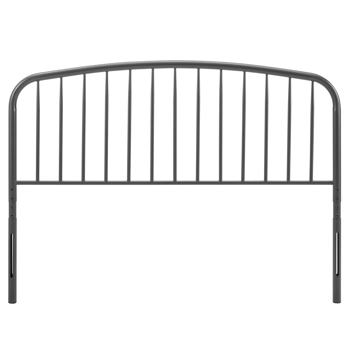 headboards | CasaFoyer Nova Metal King Headboard | Sleek Modern Design | Arching Shape & Stylish Spindles | Durable Powder-Coated Iron | Adjustable Height | Contemporary Rustic Charm | Gray | casafoyer.myshopify.com