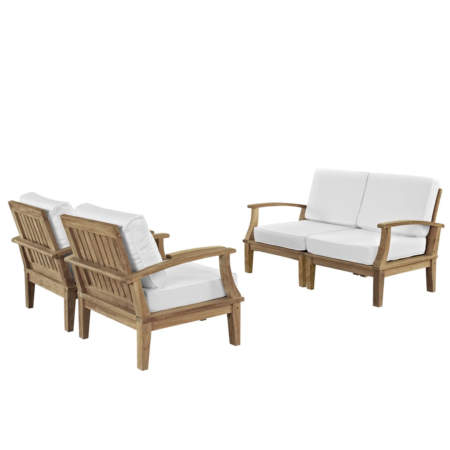 sofas | CasaFoyer Marina Teak Wood Outdoor Patio Furniture Sofa Sectional Set | Luxury, Comfort, and Durability | Includes Left-Arm Sofa, Right-Arm Sofa, and 2 Armchairs | casafoyer.myshopify.com
