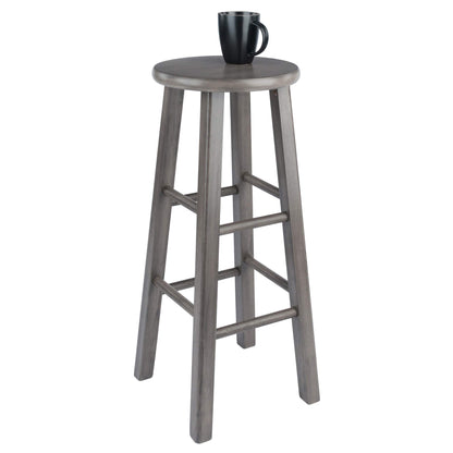 STOOL_SEATING | CasaFoyer  Wood Ivy Bar Stool | Farmhouse Charm | Weathered Finish | Stable & Comfortable | 220lbs Capacity | Versatile Stand/Side Piece | Rustic Gray | casafoyer.myshopify.com