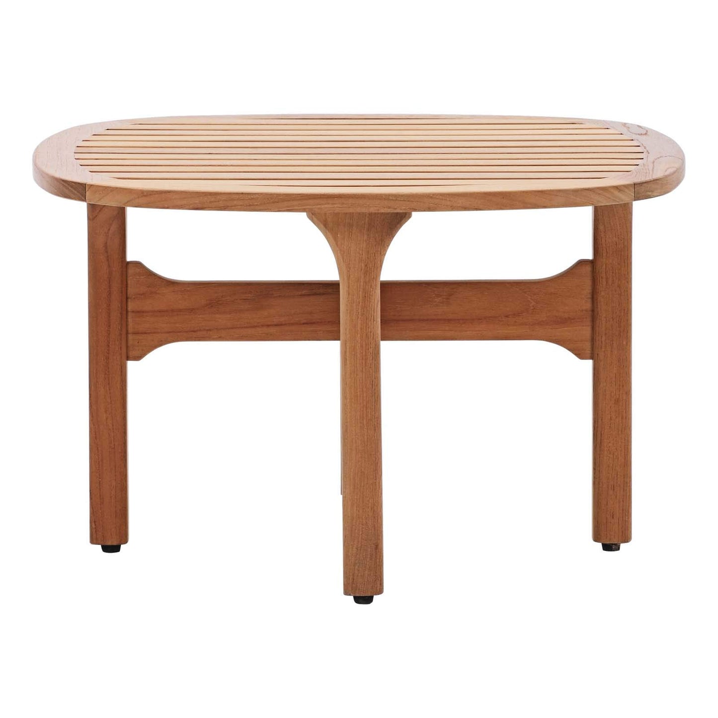 coffee tables | Ergode Saratoga Outdoor Patio Collection | Premium Teak Wood Coffee Table | Rounded Wood Slat Design | Versatile for Balconies, Backyards, Patios, Gardens | Non-Marking Foot Caps | casafoyer.myshopify.com