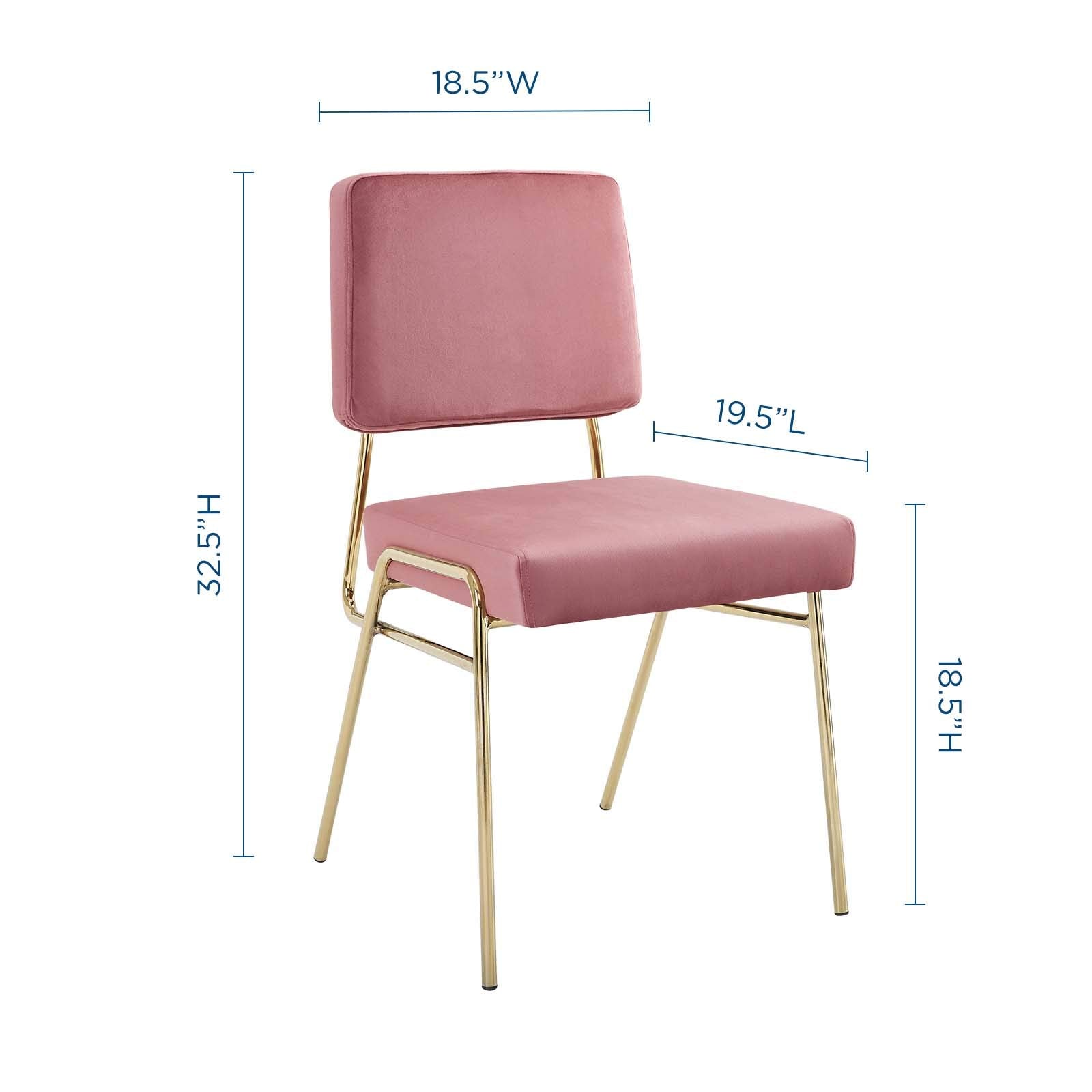 home office desk chairs | CasaFoyer Craft Performance Velvet Upholstered Dining Side Chair | Vintage Glamour | Gold Stainless Steel Frame | Stain-Resistant Velvet Upholstery | Luxurious Seating | Fully Assembled | casafoyer.myshopify.com