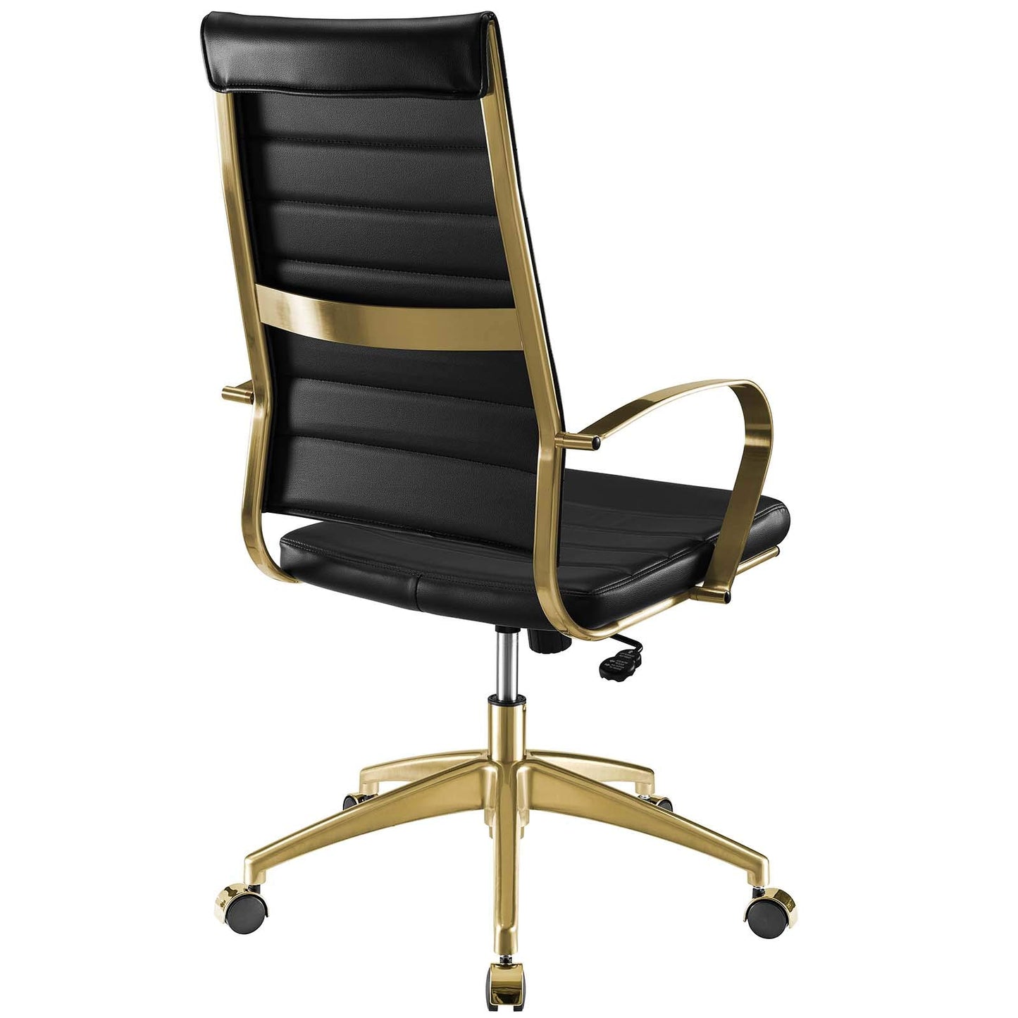 home office desk chairs | CasaFoyer Jive Executive Managerial Tall Highback Office Chair | Ultimate Comfort & Style | Ergonomic Support | Faux Leather Seating | Height Adjustable | 360 Swivel | Gold Stainless Steel Base | Dual Wheel Casters | casafoyer.myshopify.com