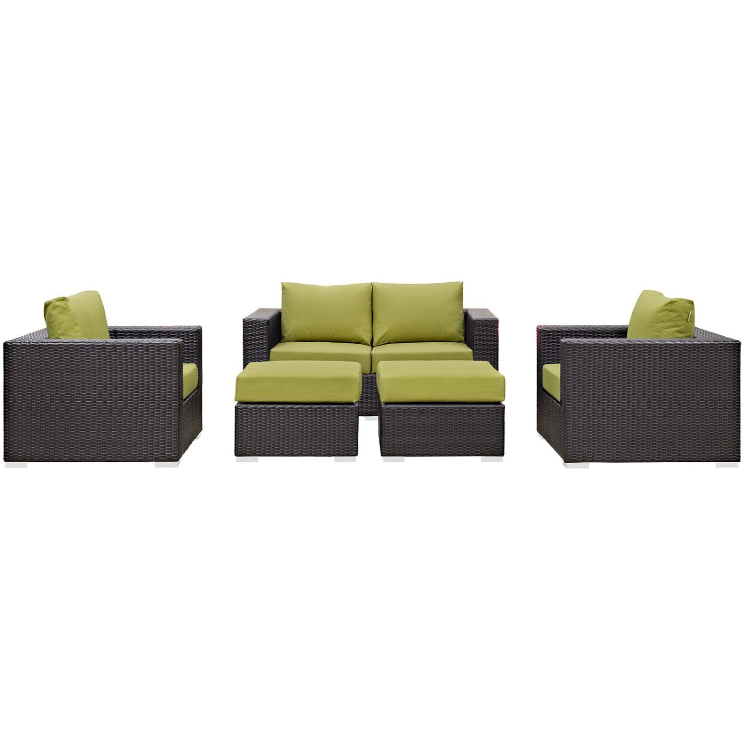 kitchen and dining room sets | CasaFoyer Convene Outdoor Sectional Set | Durable Rattan & Aluminum Frame | Weather-Resistant Cushions | Patio Sofa, Armchairs, Ottomans | casafoyer.myshopify.com