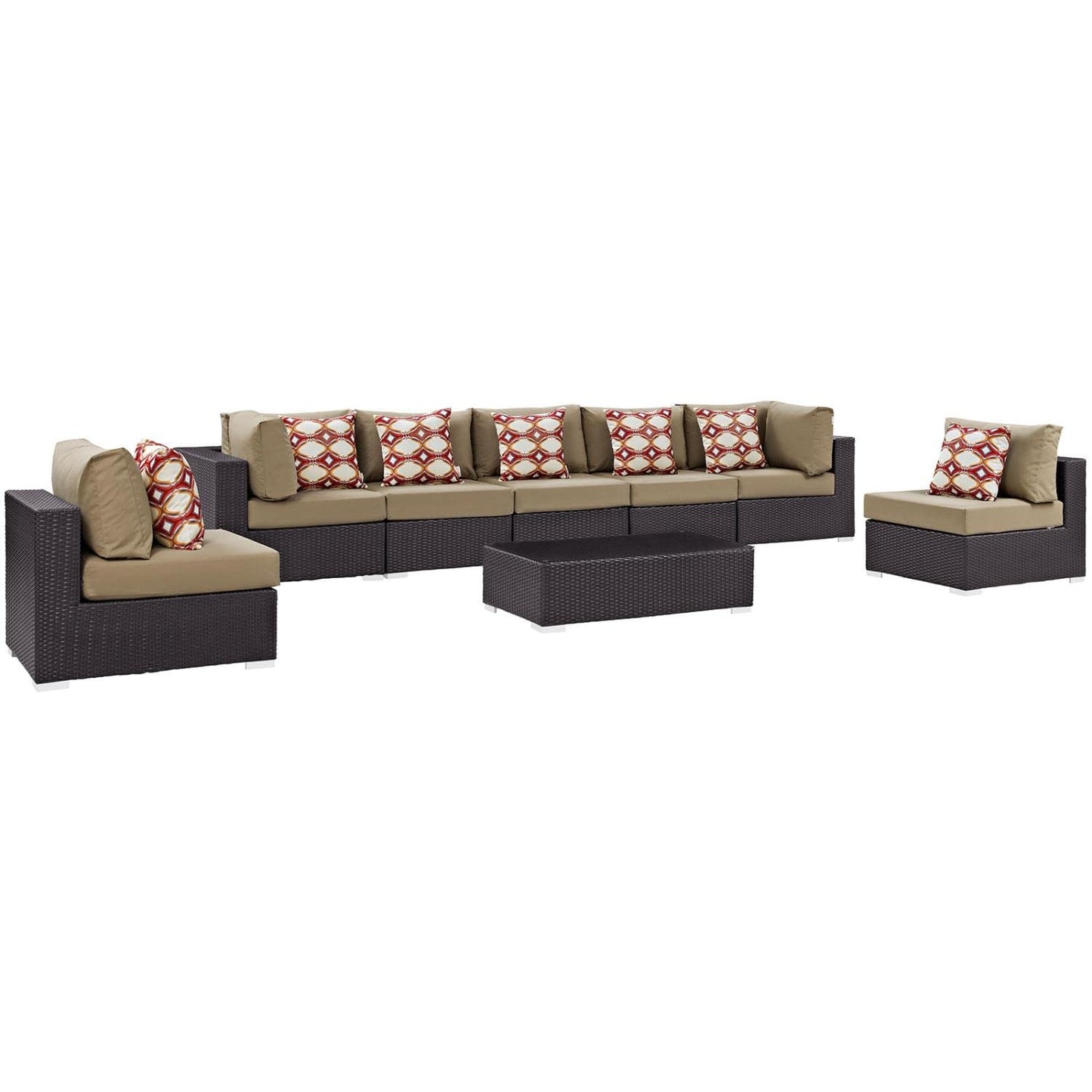 kitchen and dining room sets | CasaFoyer Convene Outdoor Sectional Set | Durable Rattan Weave | Weather-Resistant Cushions | 8-Piece Patio Furniture | casafoyer.myshopify.com