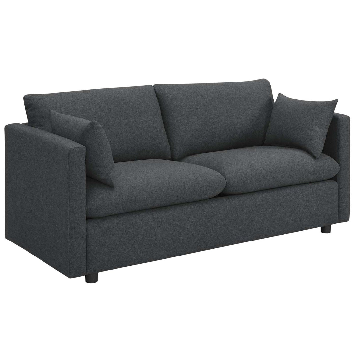 kitchen and dining room sets | CasaFoyer Activate Upholstered Fabric Sofa & Armchair Set | Cozy & Versatile | Soft Polyester | Modern Design | Rounded Cushion Corners | Accent Pillows | Wood Legs | Sturdy & Durable | Easy to Unpack | Gray | casafoyer.myshopify.com