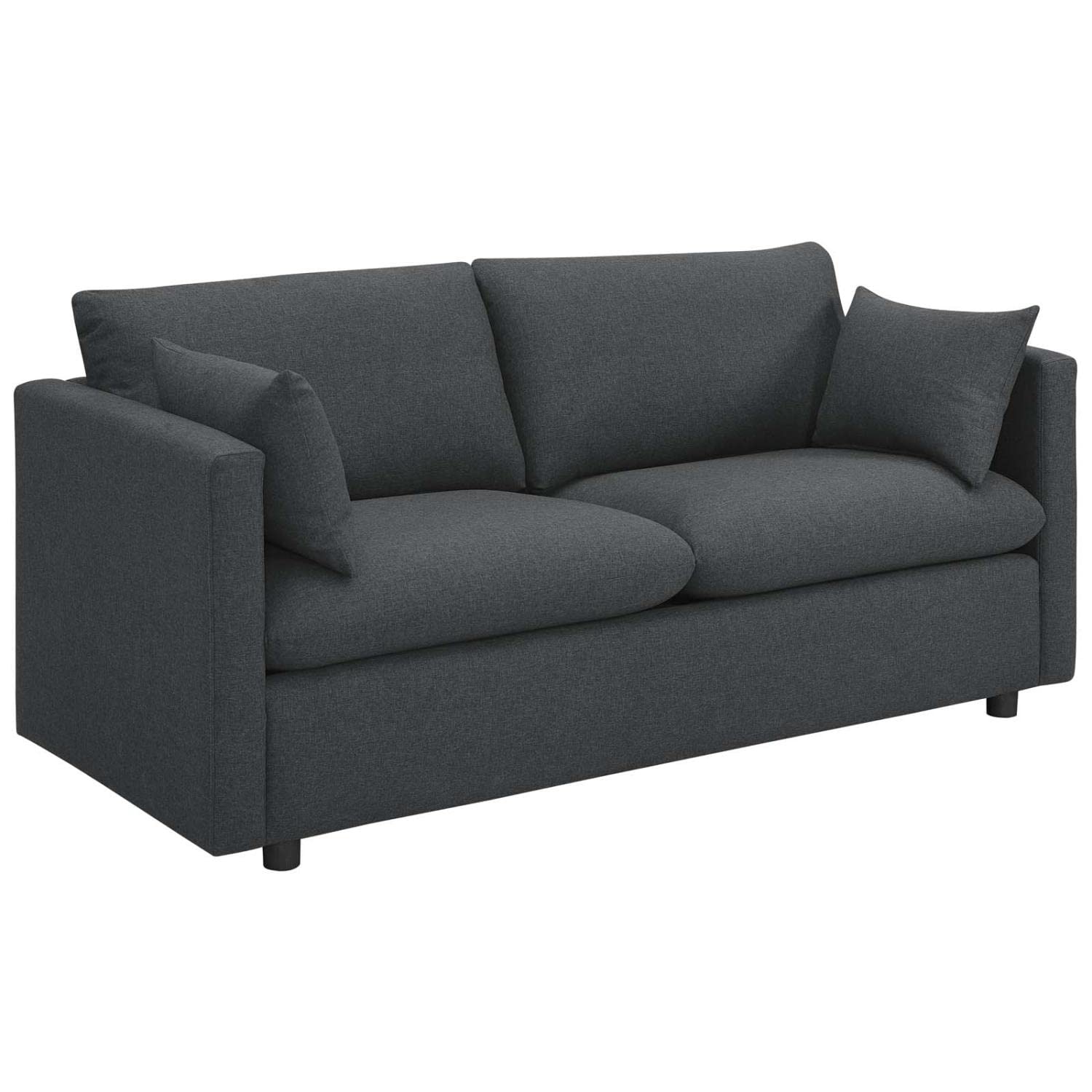 kitchen and dining room sets | CasaFoyer Activate Upholstered Fabric Sofa & Armchair Set | Cozy & Versatile | Soft Polyester | Modern Design | Rounded Cushion Corners | Accent Pillows | Wood Legs | Sturdy & Durable | Easy to Unpack | Gray | casafoyer.myshopify.com