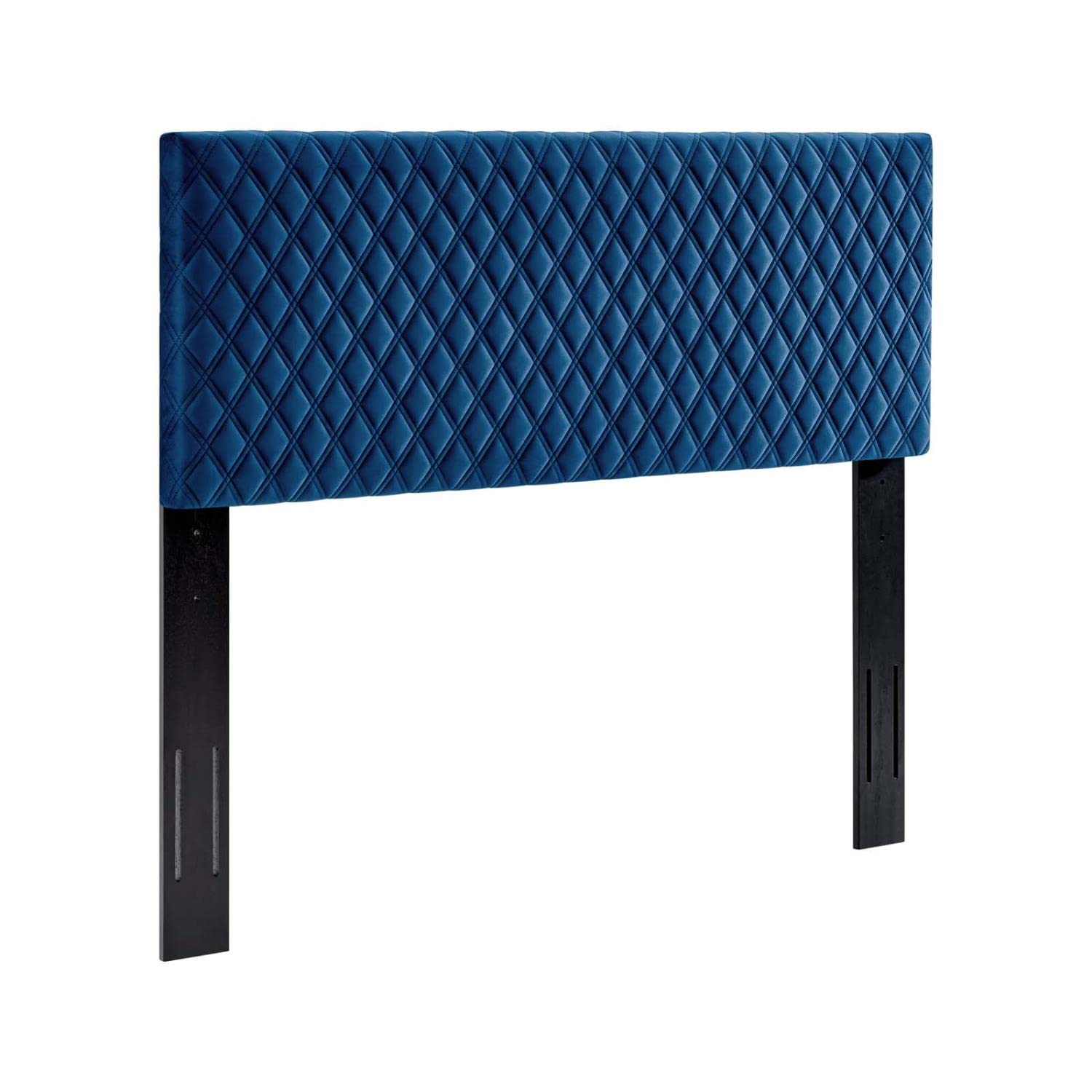 headboards | CasaFoyer Angela Tufted Diamond Lattice Performance Velvet King Headboard | Navy | casafoyer.myshopify.com
