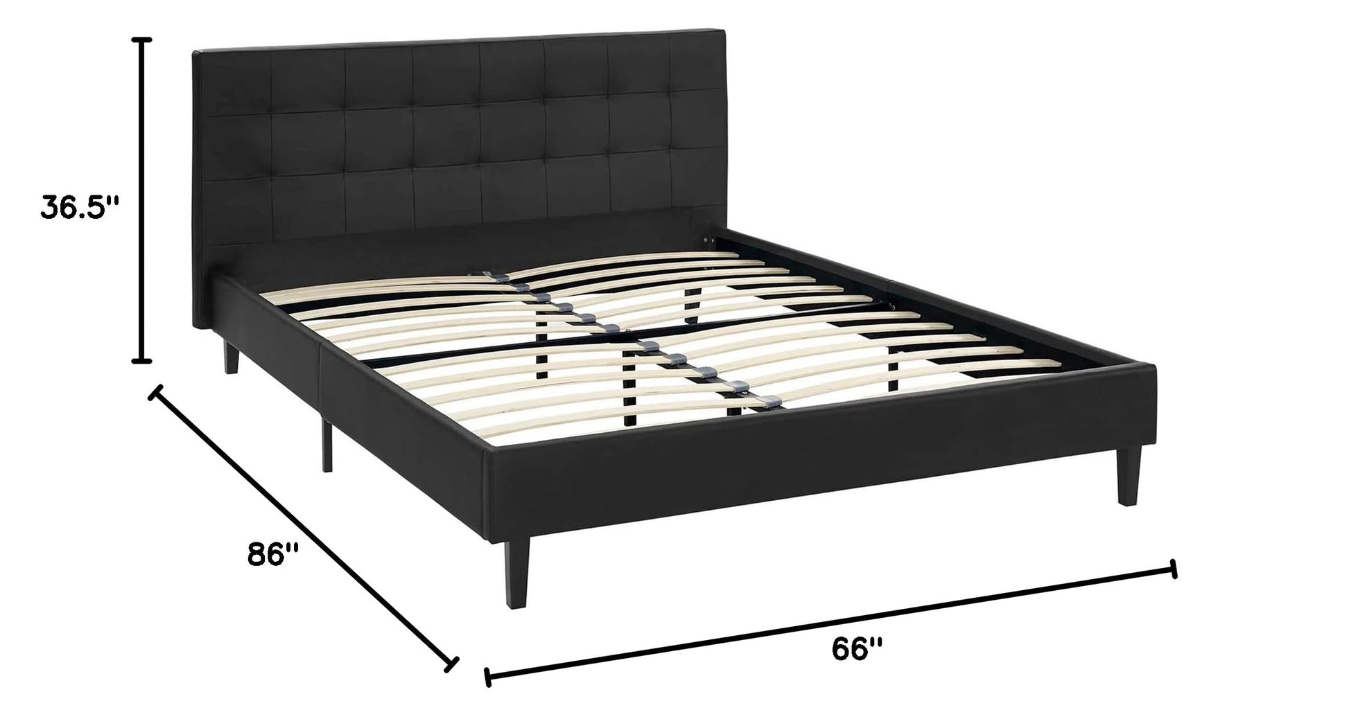 adjustable bed bases | CasaFoyer Linnea Platform Bed | Elegant Vinyl Headboard | Solid Wood Legs | No Box Spring Needed | Versatile for Memory Foam, Spring, Latex, Hybrid Mattresses | Chic-Luxe Design | Weight Capacity 1300 lbs | Queen Size | casafoyer.myshopify.com