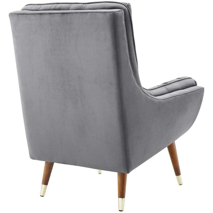 home office desk chairs | CasaFoyer Suggest Performance Velvet Lounge Chair | Elegant Stain-Resistant Design | Plush Cushioning | Gold Accents | Perfect for Living Room, Bedroom, Reading Nook | Gray | casafoyer.myshopify.com