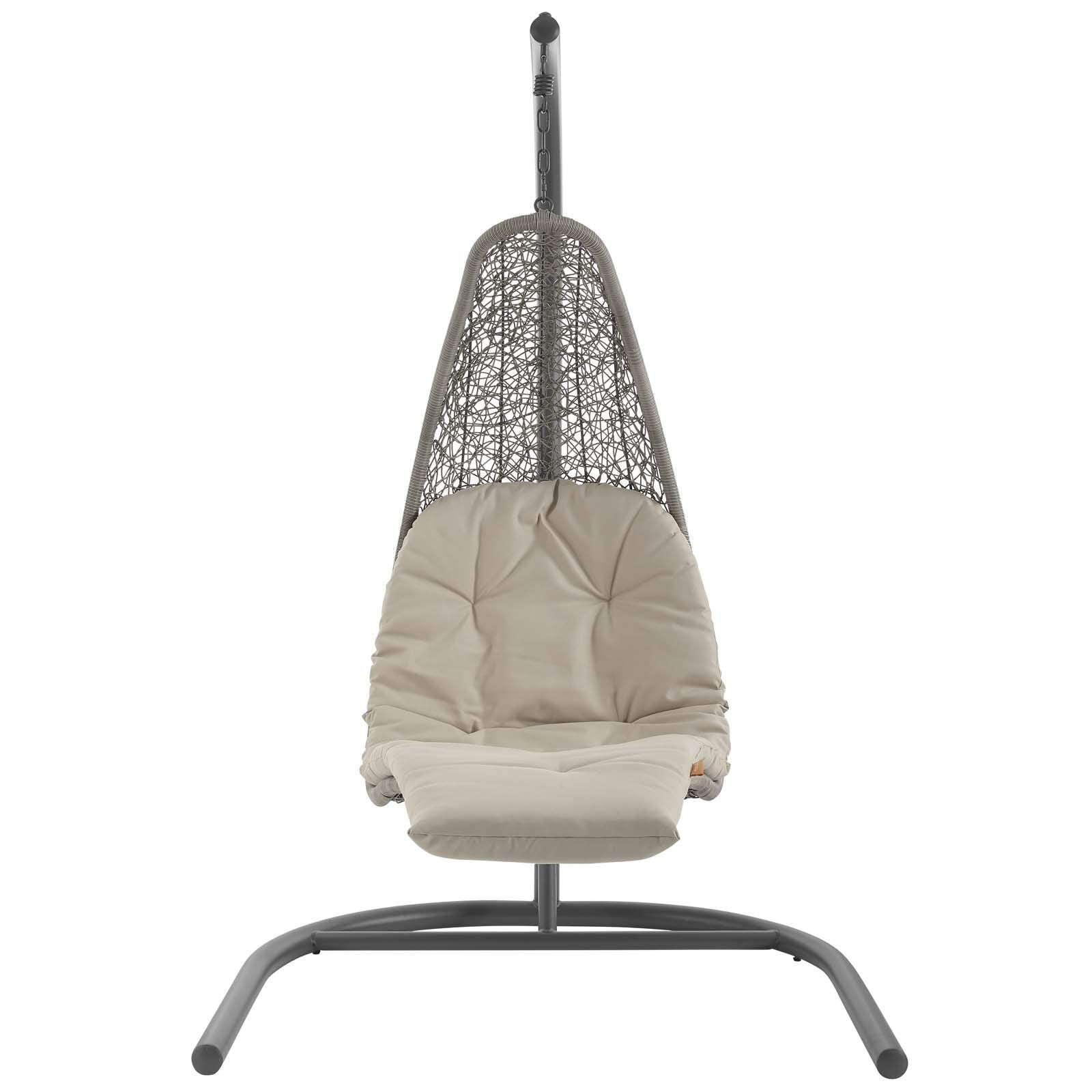 executive chairs | CasaFoyer Outdoor Patio Hanging Chaise Lounge Swing Chair | Modern Design | All-Weather Cushion | Sturdy Steel Frame | Perfect for Patio, Backyard, Porch, Poolside | Includes Stand and Chain | 264 lbs Weight Capacity | casafoyer.myshopify.com