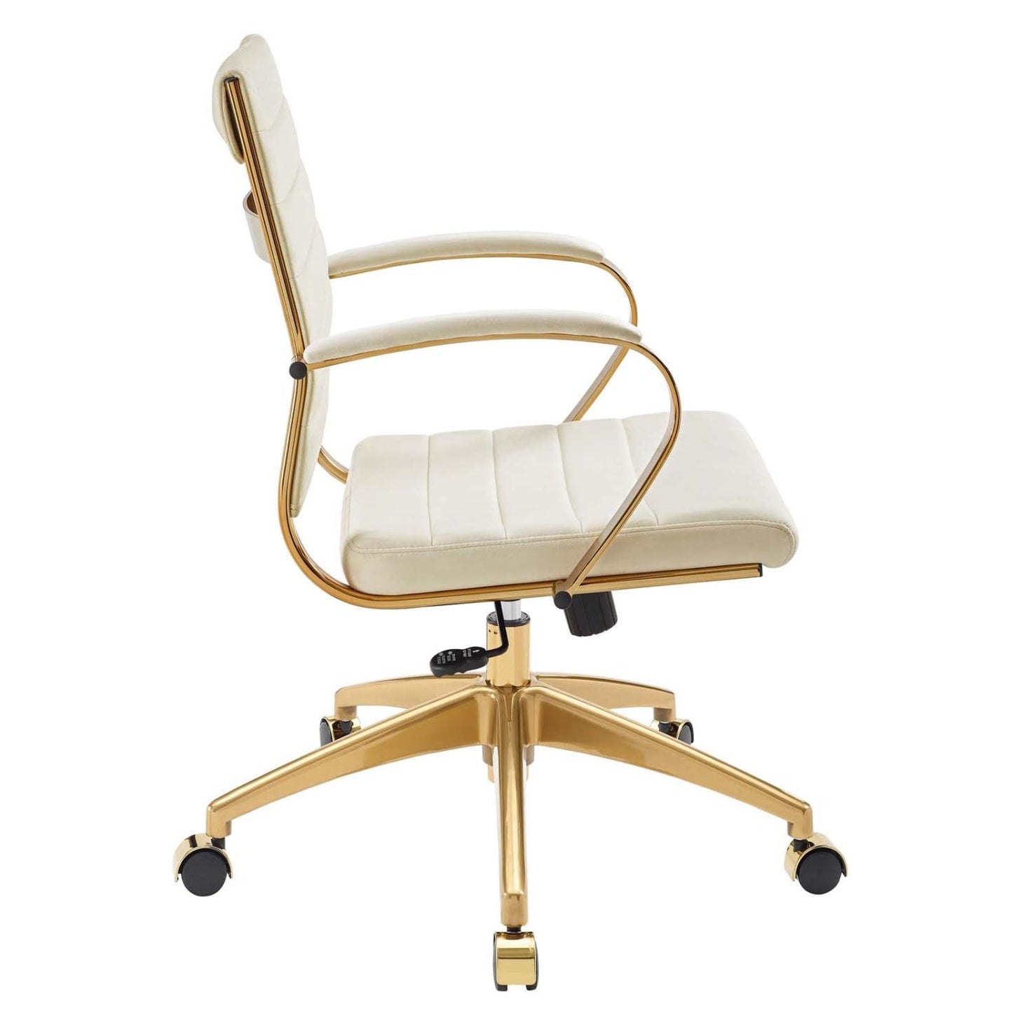 home office desk chairs | CasaFoyer Jive Mid Back Office Chair | Stylish & Functional | Ribbed Velvet Back | Stain-Resistant Performance Velvet | Padded Armrests | Chrome-Plated Aluminum Base | Easy Mobility | Tension Knob & Tilt Lock | Modern Office Design | casafoyer.myshopify.com