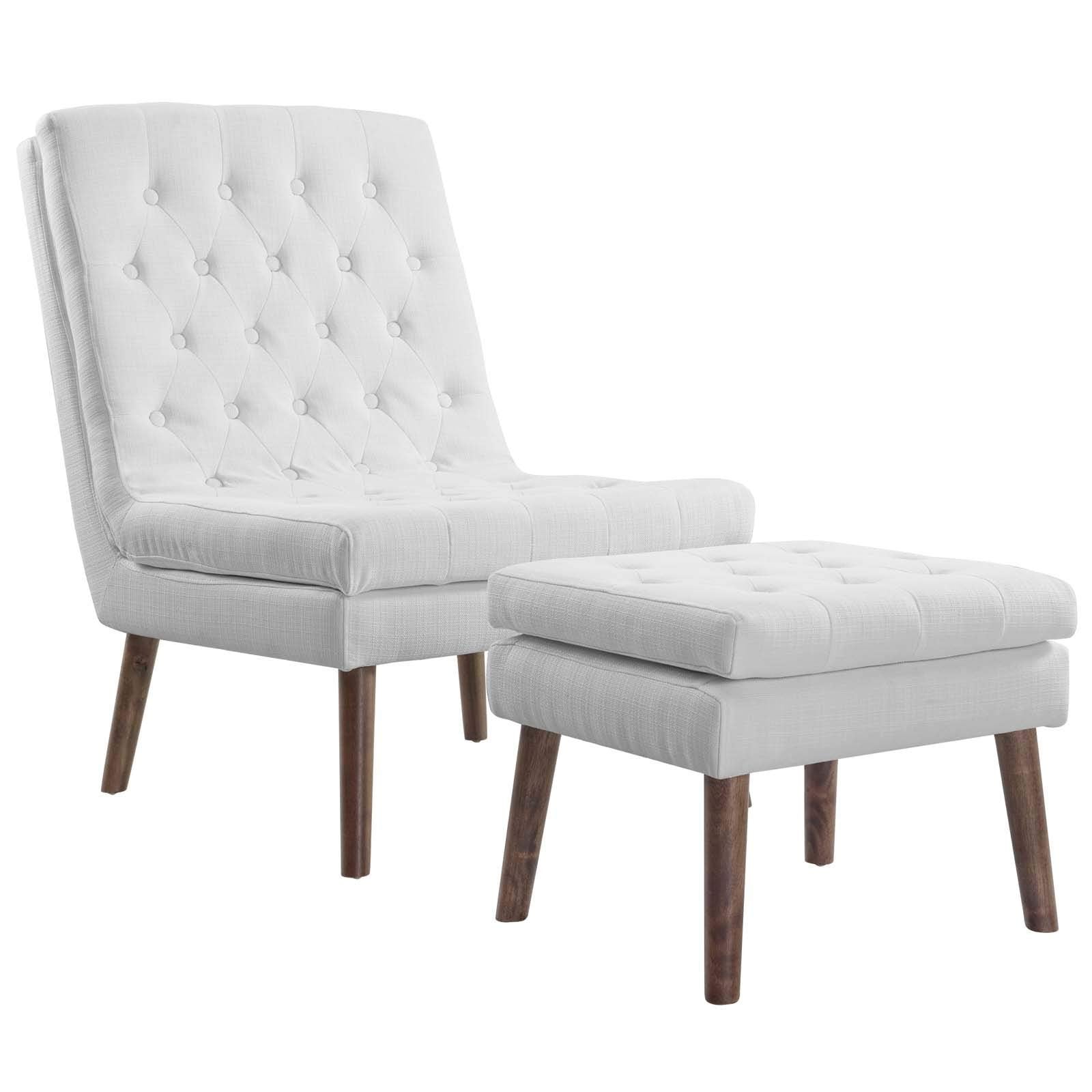 ottomans | CasaFoyer Modify Upholstered Lounge Chair & Ottoman Set | Plush Seating | Elegant Design | Wood Dowel Legs | Supports up to 331 lbs | casafoyer.myshopify.com
