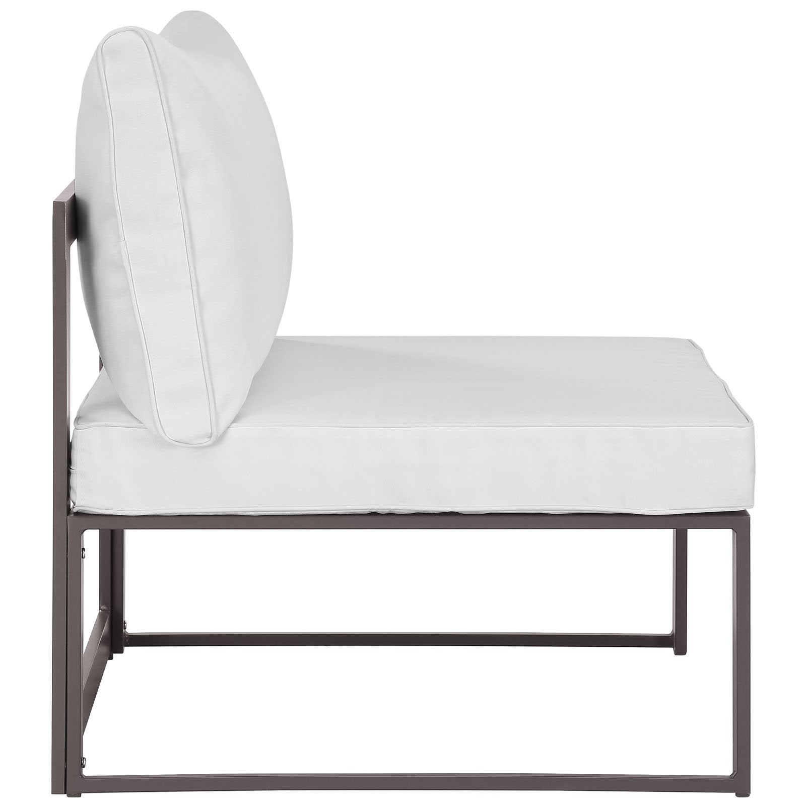 Patio Furniture Sets | Fortuna Outdoor Patio Armless Chair | Durable Aluminum | All-Weather Cushions | Perfect for Contemporary Outdoor Spaces | casafoyer.myshopify.com