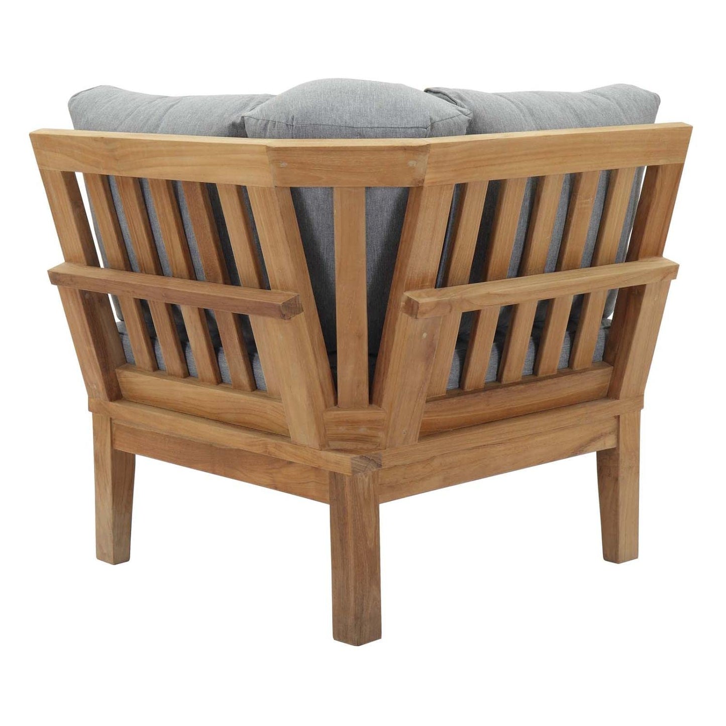sofas | CasaFoyer Marina Teak Wood Outdoor Patio Corner Sofa Chair | Luxury, Comfortable Seating | All-Weather Cushions | Durable | Modern Design | casafoyer.myshopify.com