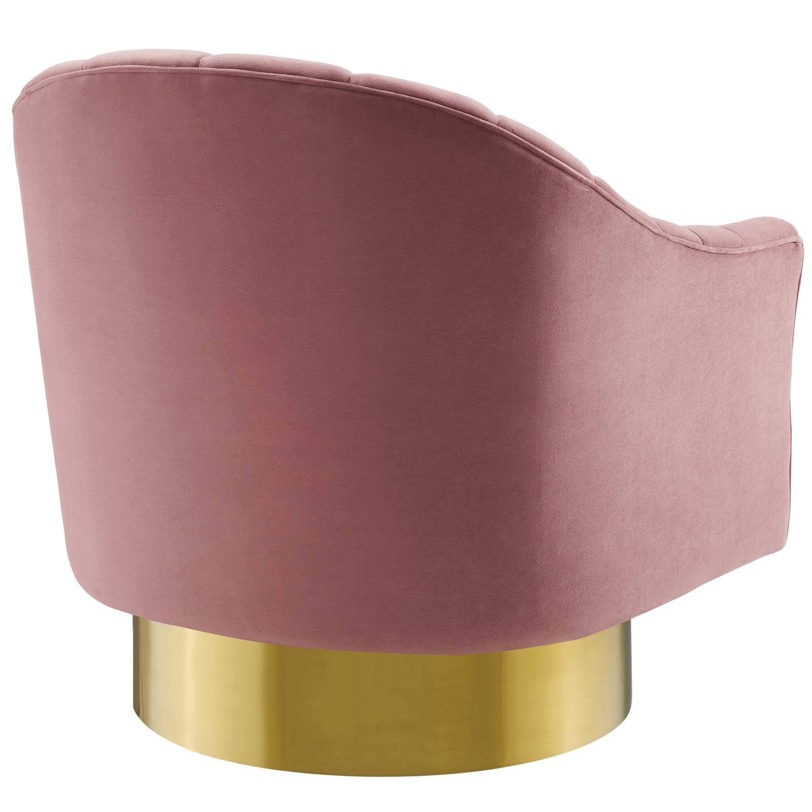 home office desk chairs | CasaFoyer Buoyant Vertical Channel Tufted Accent Lounge Swivel Chair | Ultimate Comfort & Style | Stain-Resistant Performance Velvet | Rotating Gold Base | casafoyer.myshopify.com