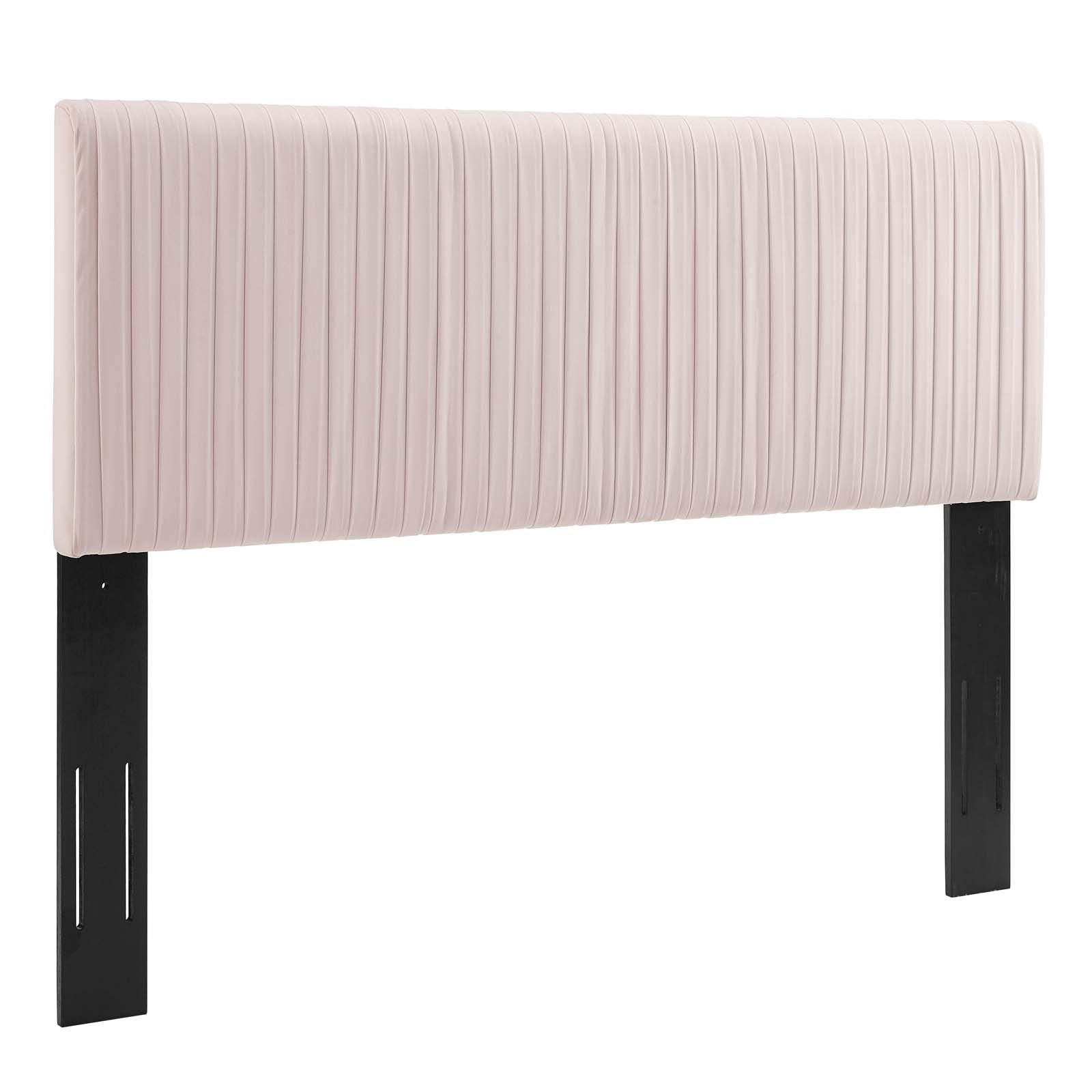 headboards | CasaFoyer Eloise Channel Tufted Performance Velvet Full/Queen Headboard | Vintage Modern Elegance | Art Deco Style | Adjustable Height | Stain-Resistant Upholstery | Pink | casafoyer.myshopify.com