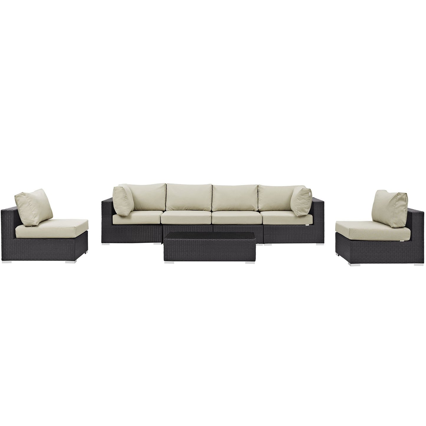kitchen and dining room sets | CasaFoyer Convene Outdoor Sectional Set | Durable Rattan Weave | Weather-Resistant Cushions | 7 Piece Patio Furniture | casafoyer.myshopify.com