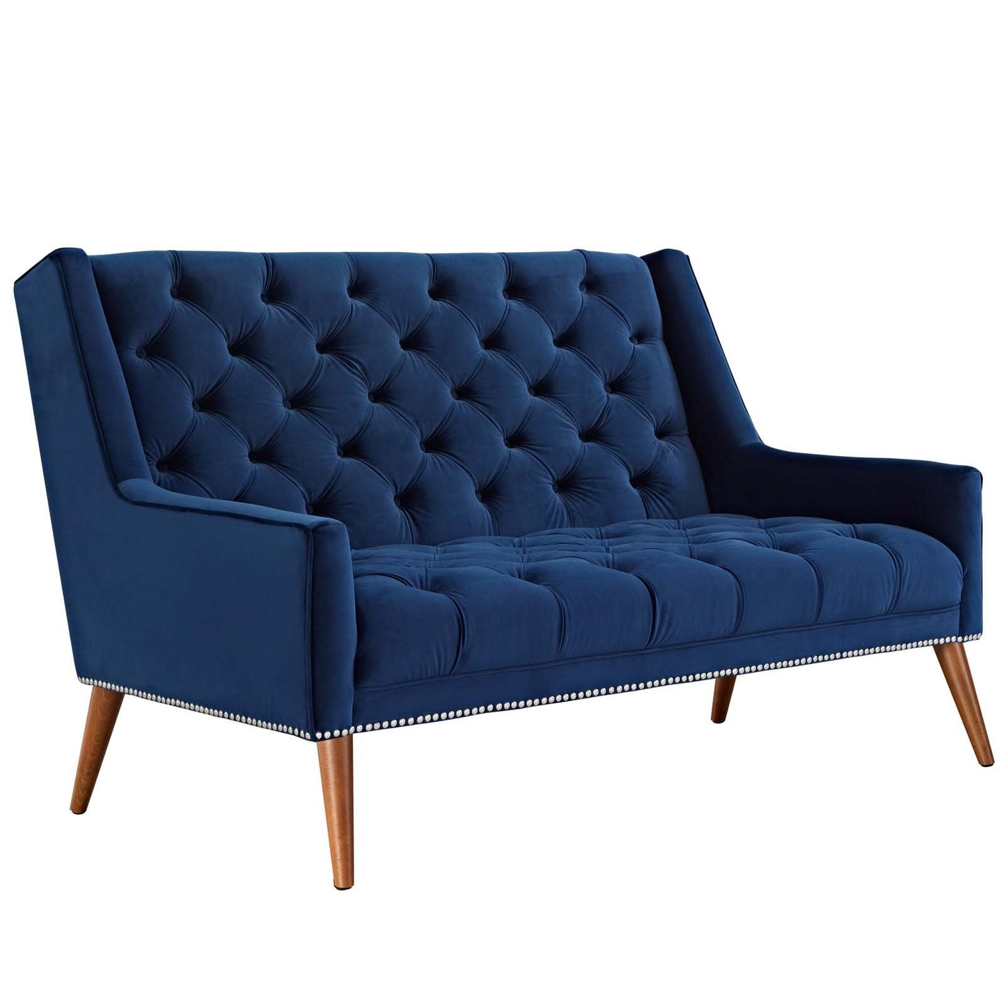 sofas | CasaFoyer Peruse Arm Performance Velvet Loveseat | Luxurious Tufted Buttons | Stain-Resistant Upholstery | Foam Padded | Solid Wood Legs | Antique Nailhead Detail | Ideal for Modern Homes | casafoyer.myshopify.com